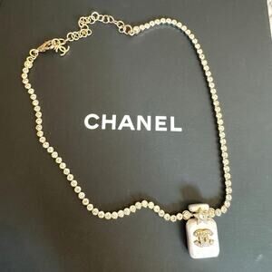 Chanel Modern No. 5 Bottle Rhinestone Necklace Choker B23S Authentic CoA